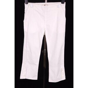 MARNI 10Y Girls New Cotton Cropped Trousers in White Defect NWT